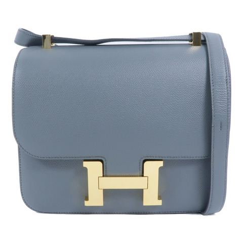 HERMES Epsom皮革Constance 24肩背袋Vert Amande