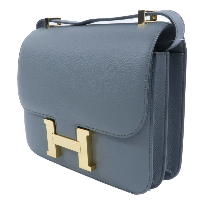 HERMES Epsom皮革Constance 24肩背袋Vert Amande-2