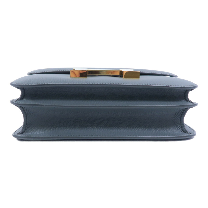 HERMES Epsom皮革Constance 24肩背袋Vert Amande-3