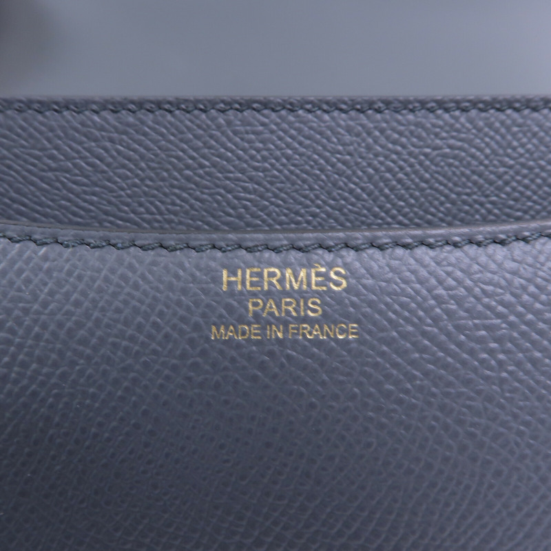 HERMES Epsom皮革Constance 24肩背袋Vert Amande-5