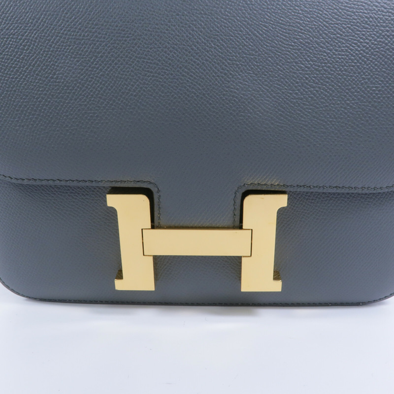HERMES Epsom皮革Constance 24肩背袋Vert Amande-6