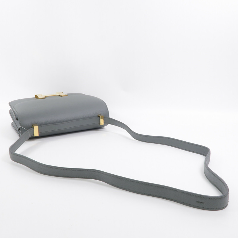 HERMES Epsom皮革Constance 24肩背袋Vert Amande-8