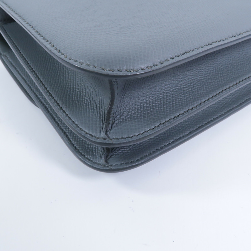 HERMES Epsom皮革Constance 24肩背袋Vert Amande-11