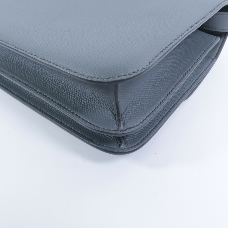 HERMES Epsom皮革Constance 24肩背袋Vert Amande-12