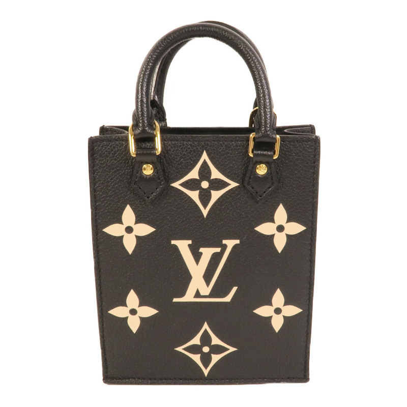 LOUIS VUITTON Monogram Empreinte Petit Sac Plat金扣手挽肩背兩用袋-1