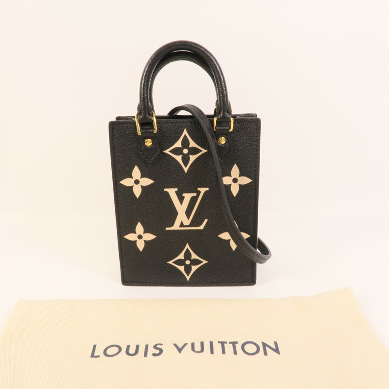 LOUIS VUITTON Monogram Empreinte Petit Sac Plat金扣手挽肩背兩用袋-8