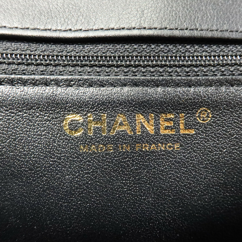 CHANEL 牛皮皮革Top Handle Flap鏈帶手挽肩背兩用袋-5