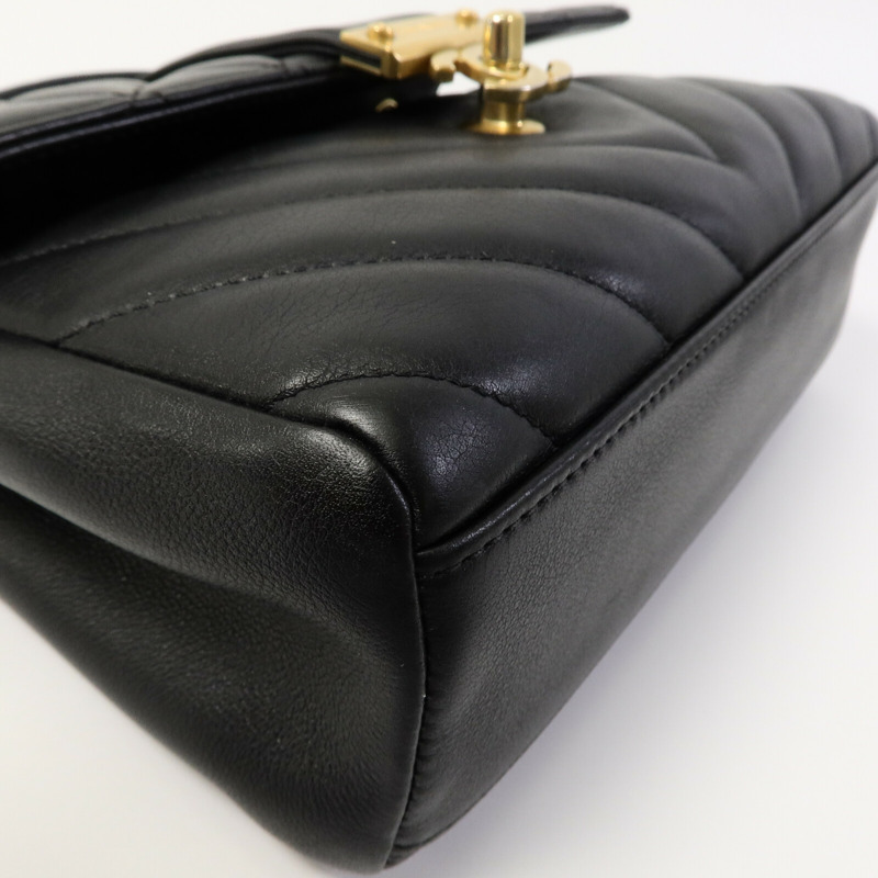 CHANEL 牛皮皮革Top Handle Flap鏈帶手挽肩背兩用袋-9
