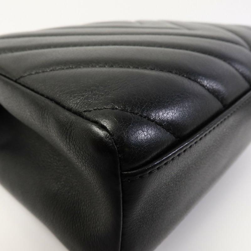 CHANEL 牛皮皮革Top Handle Flap鏈帶手挽肩背兩用袋-11