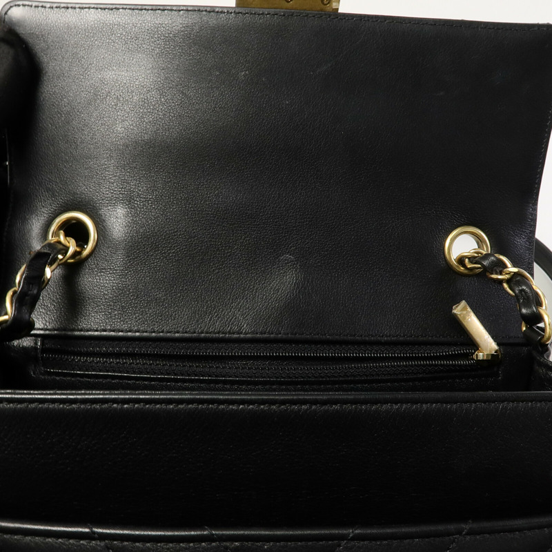CHANEL 牛皮皮革Top Handle Flap鏈帶手挽肩背兩用袋-13