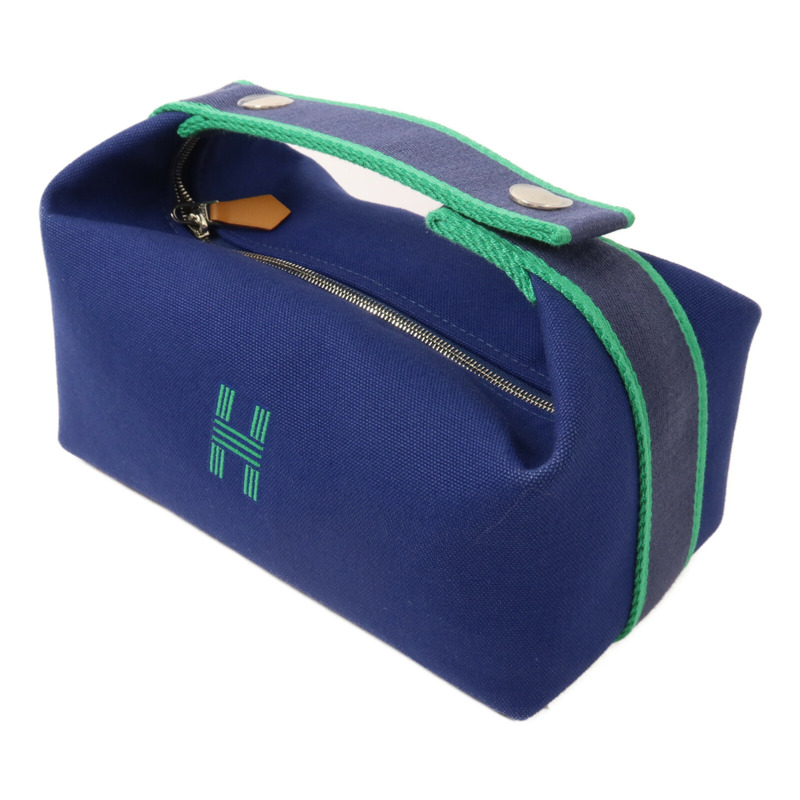 HERMES 帆布Bride A Brac PM手挽袋Bleu Marine-2