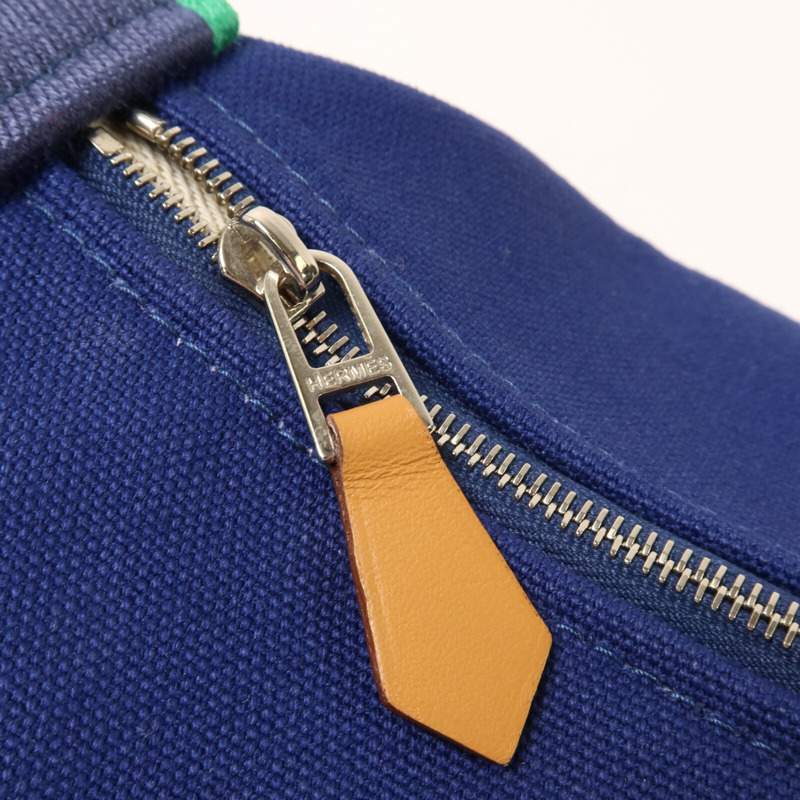 HERMES 帆布Bride A Brac PM手挽袋Bleu Marine-8