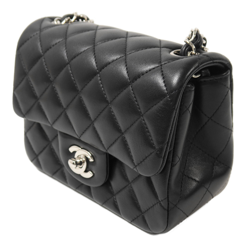 CHANEL 羊皮皮革Mini Classic 17鏈帶肩背袋-2