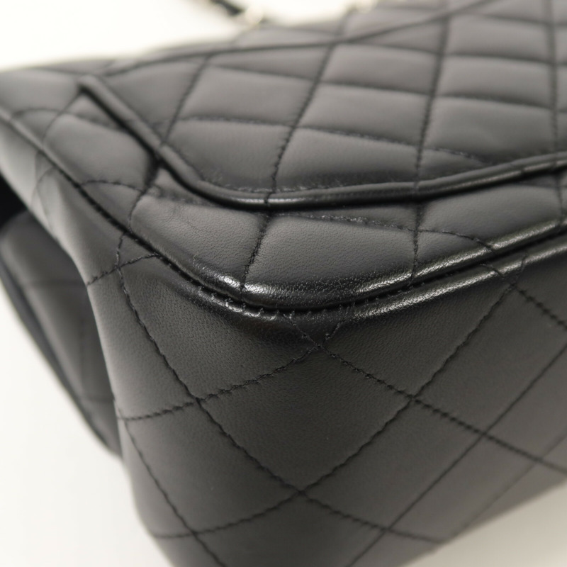 CHANEL 羊皮皮革Mini Classic 17鏈帶肩背袋-13