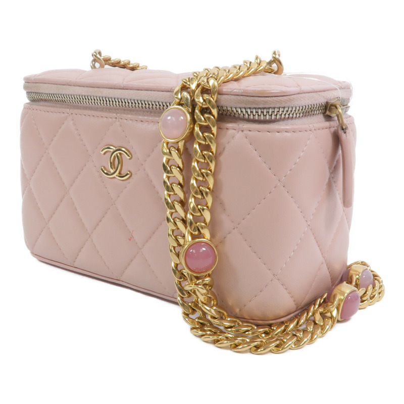 CHANEL 羊皮皮革Vanity Case鏈帶肩背袋-2