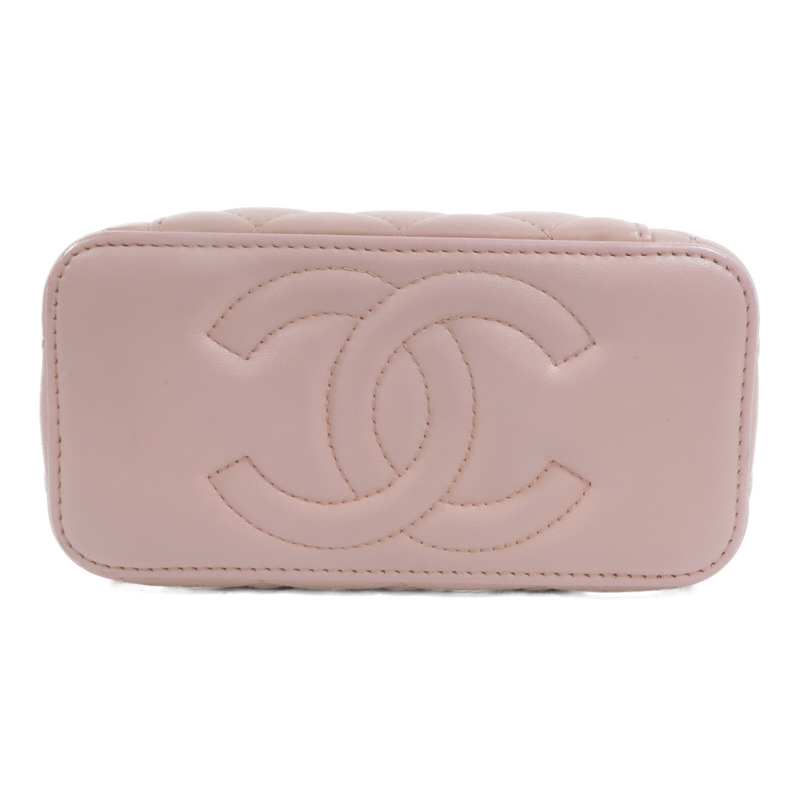 CHANEL 羊皮皮革Vanity Case鏈帶肩背袋-3