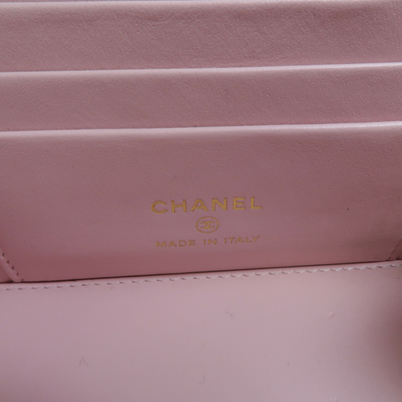 CHANEL 羊皮皮革Vanity Case鏈帶肩背袋-6