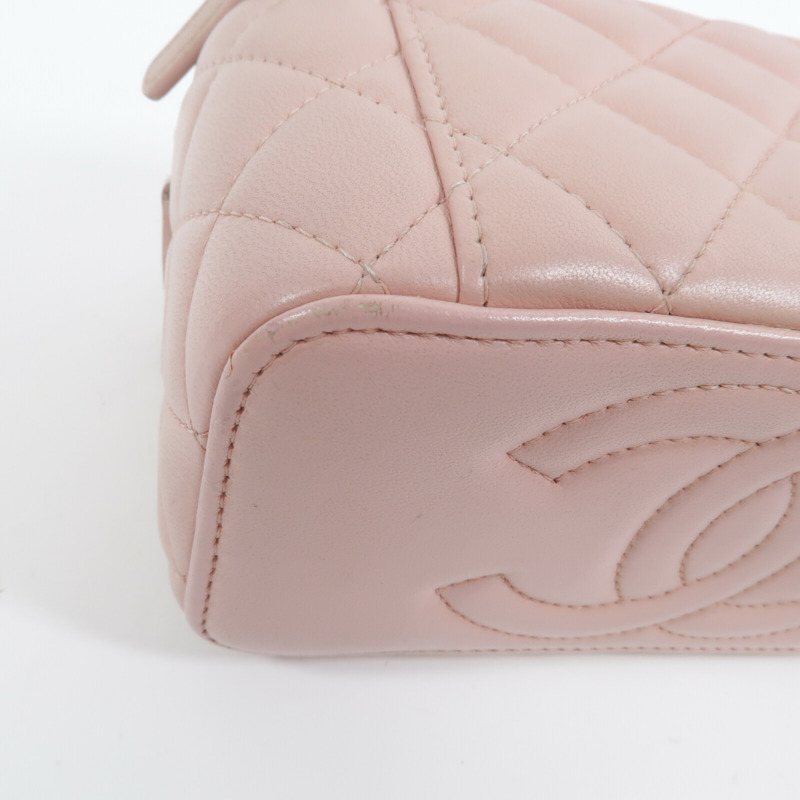 CHANEL 羊皮皮革Vanity Case鏈帶肩背袋-11