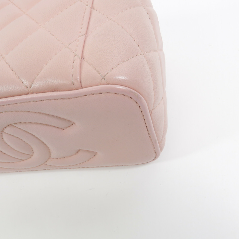 CHANEL 羊皮皮革Vanity Case鏈帶肩背袋-12