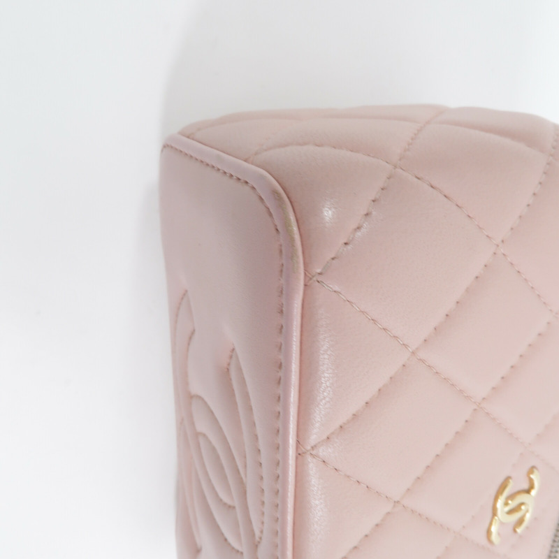 CHANEL 羊皮皮革Vanity Case鏈帶肩背袋-13