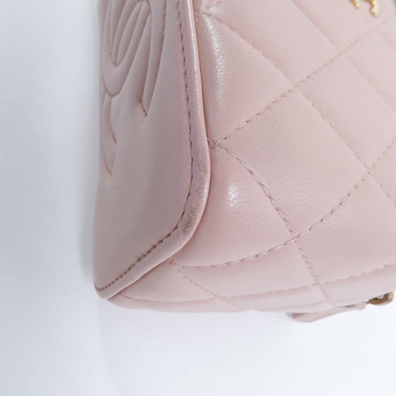 CHANEL 羊皮皮革Vanity Case鏈帶肩背袋-14