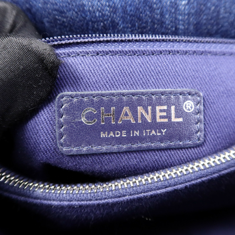 CHANEL 牛仔布Coco Handle手挽肩背兩用袋-5