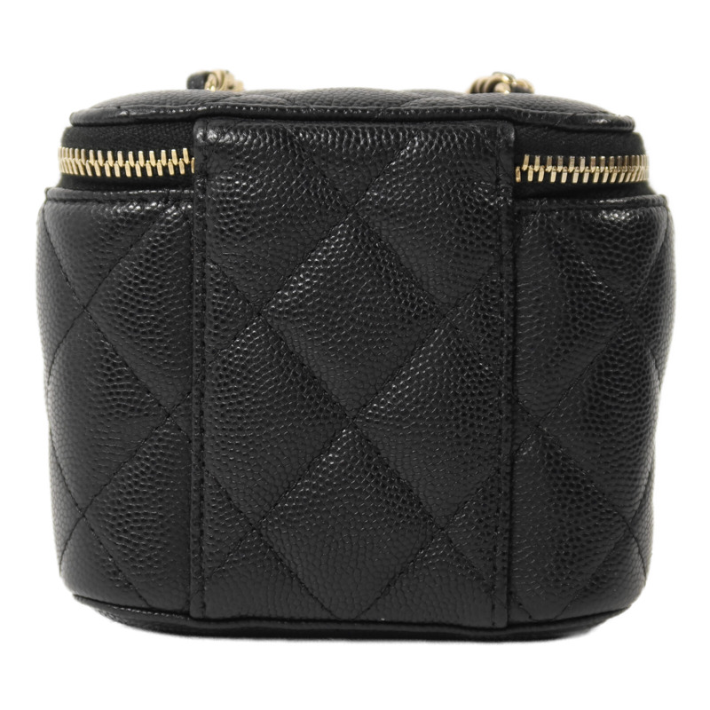 CHANEL 牛皮皮革Vanity Case鏈帶肩背袋-1