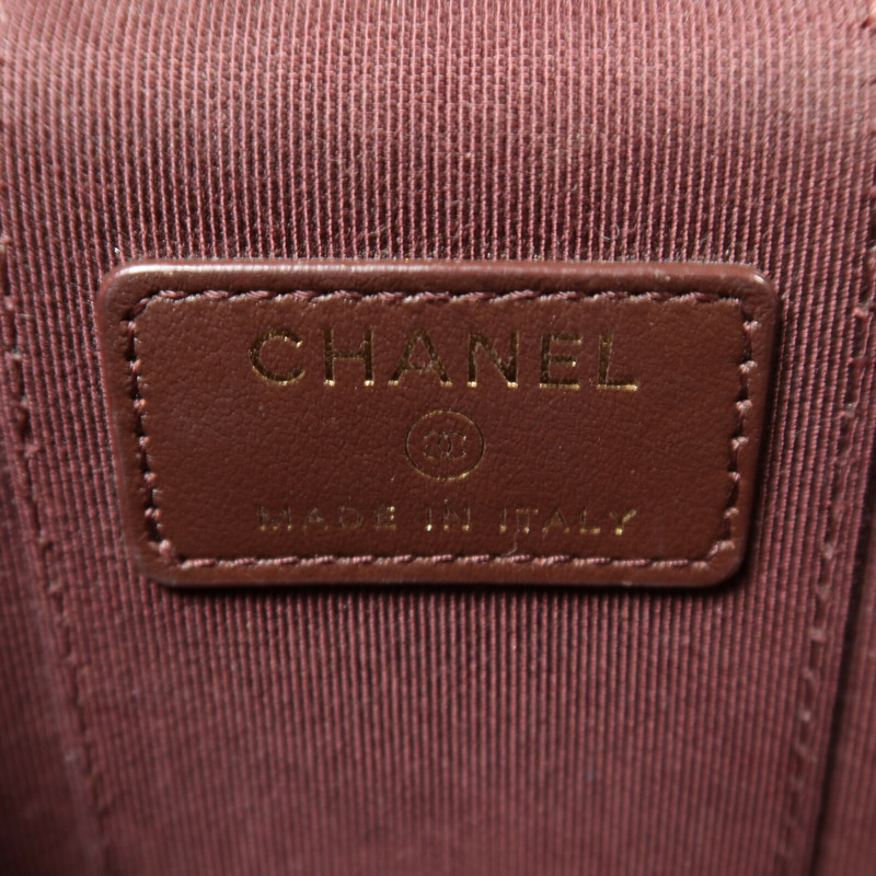 CHANEL 牛皮皮革Vanity Case鏈帶肩背袋-5