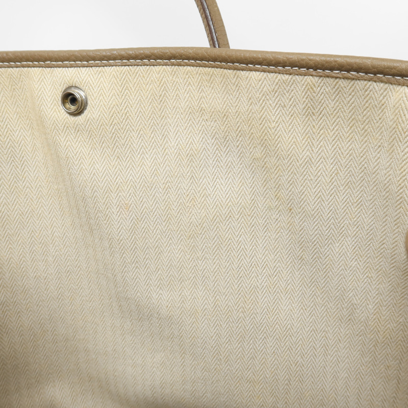HERMES Clemence皮革Garden Party PM手挽袋Etoupe-13