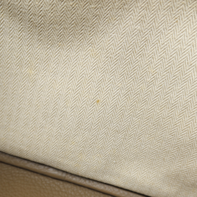 HERMES Clemence皮革Garden Party PM手挽袋Etoupe-14
