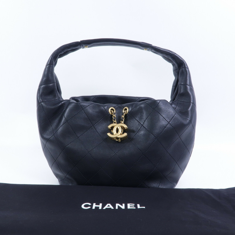 CHANEL 牛皮皮革Hobo Small手挽袋-9