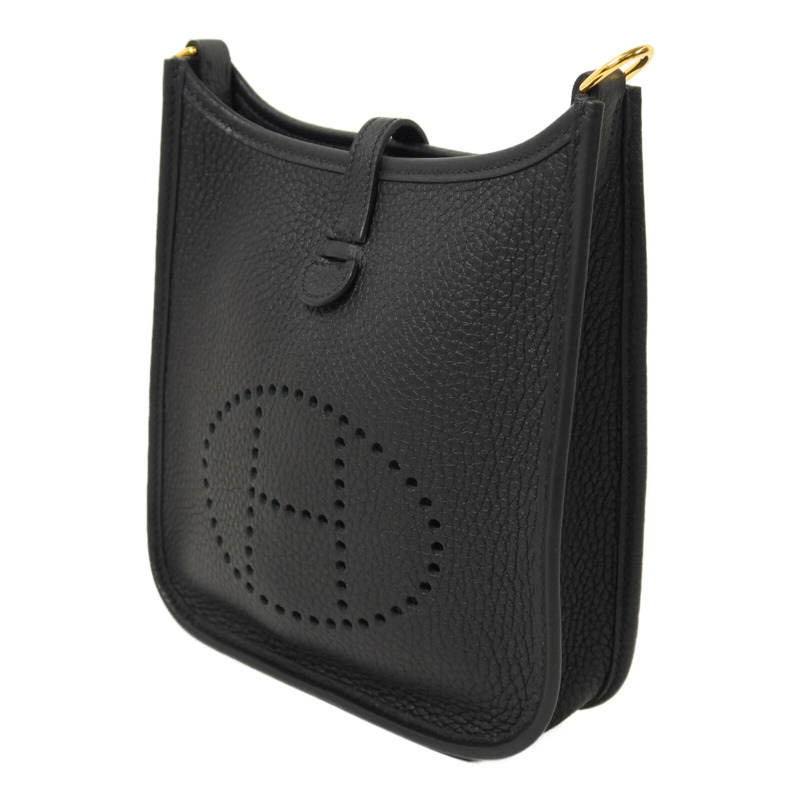 HERMES Clemence皮革Evelyne TPM肩背袋Noir-2