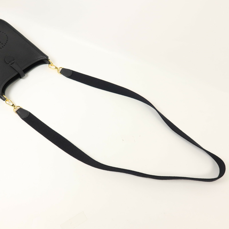 HERMES Clemence皮革Evelyne TPM肩背袋Noir-7