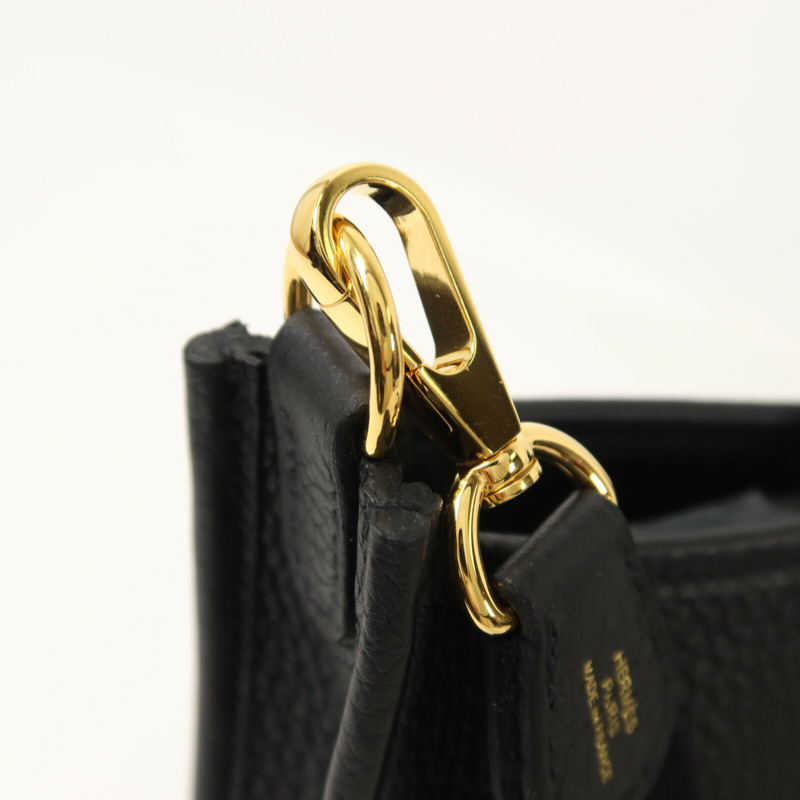 HERMES Clemence皮革Evelyne TPM肩背袋Noir-9