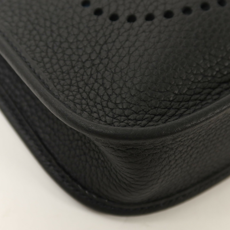 HERMES Clemence皮革Evelyne TPM肩背袋Noir-10