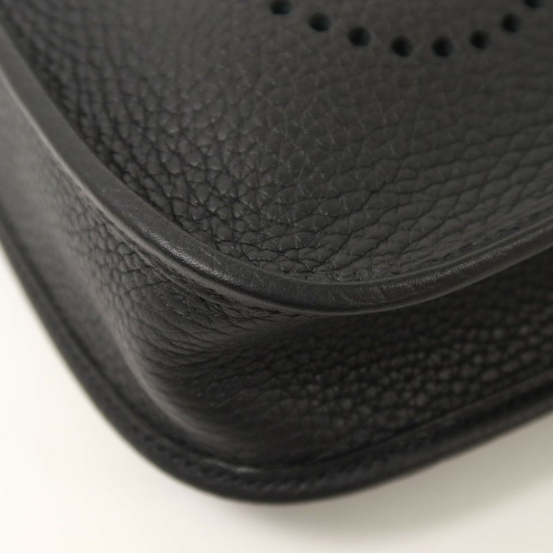 HERMES Clemence皮革Evelyne TPM肩背袋Noir-11