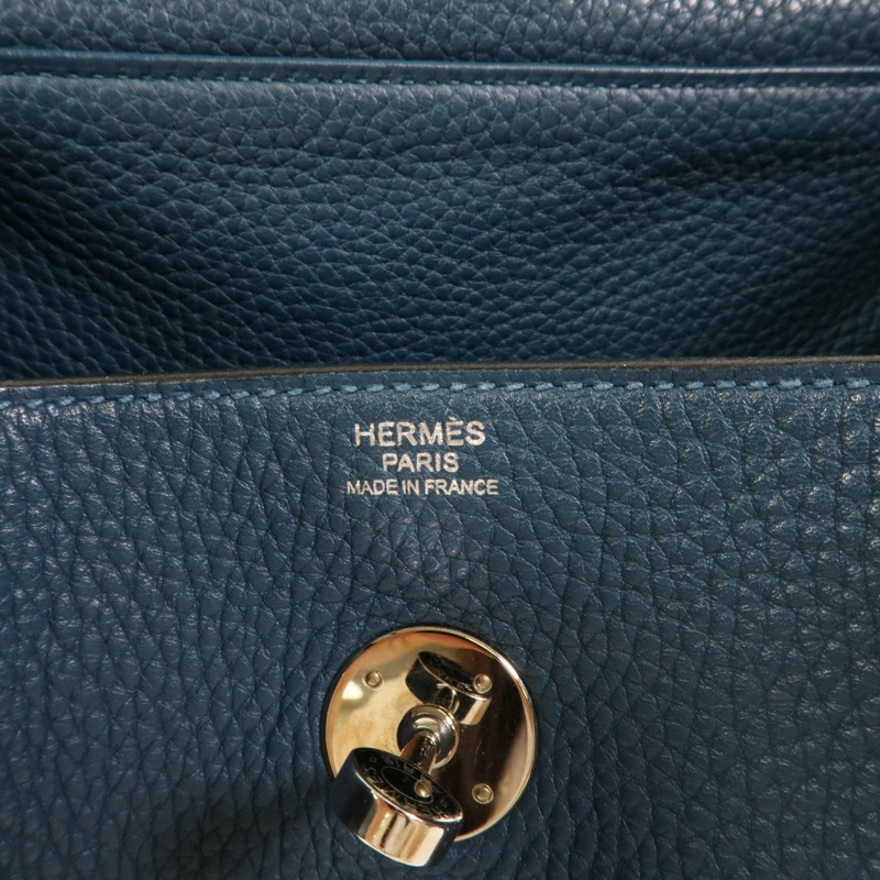 HERMES Clemence皮革Lindy 30手挽肩背兩用袋Colvert-8