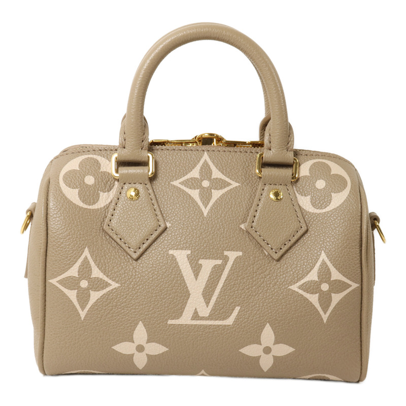 LOUIS VUITTON Monogram Empreinte Speedy Bandouliere 20鏈帶手挽肩背兩用袋-1