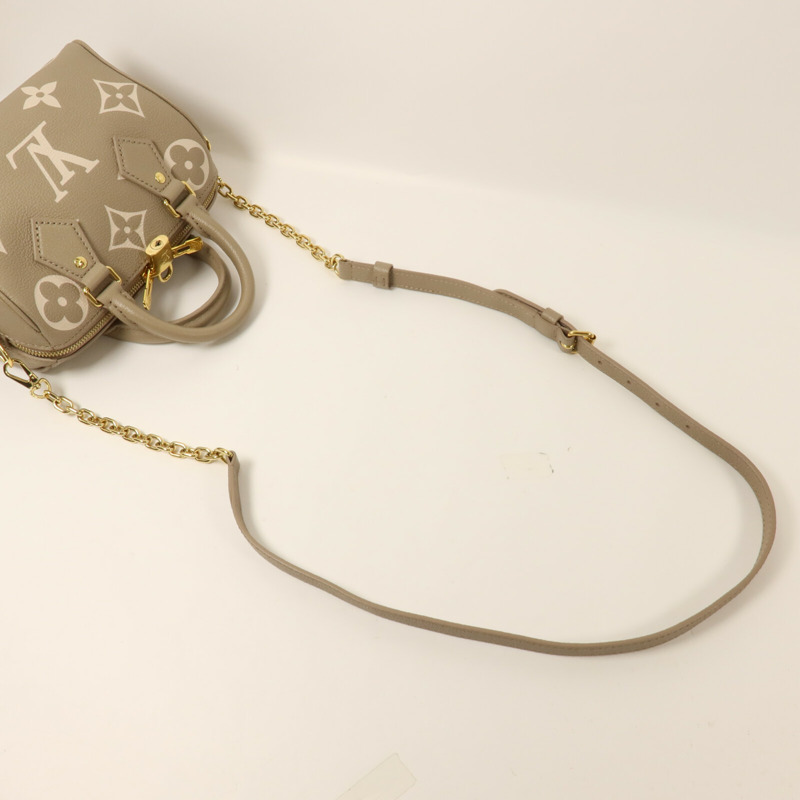 LOUIS VUITTON Monogram Empreinte Speedy Bandouliere 20鏈帶手挽肩背兩用袋-6