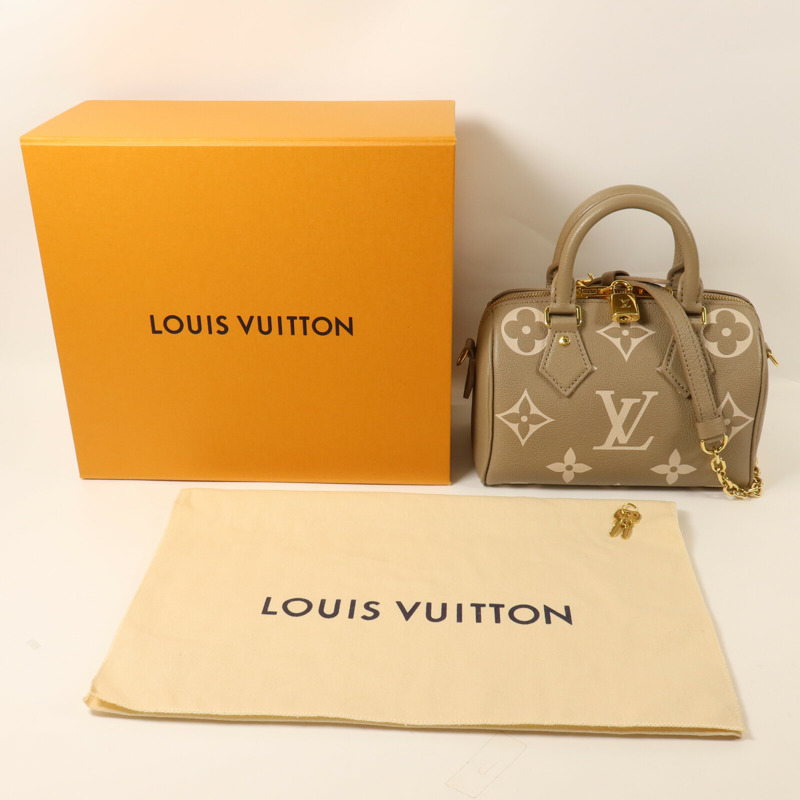 LOUIS VUITTON Monogram Empreinte Speedy Bandouliere 20鏈帶手挽肩背兩用袋-7