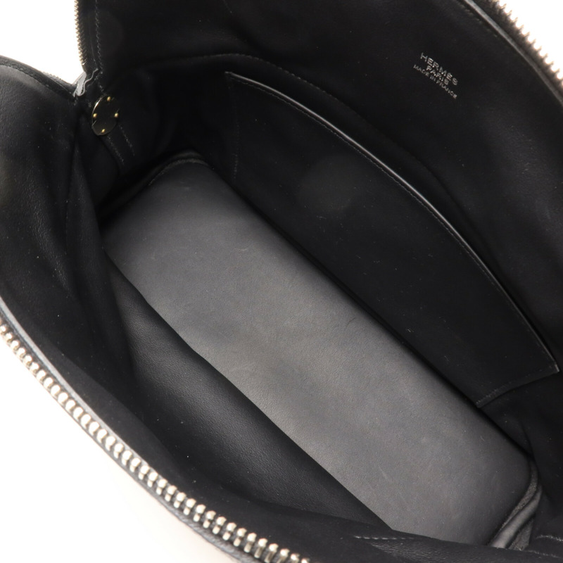 HERMES Clemence皮革Bolide 31手挽肩背兩用袋Noir-4