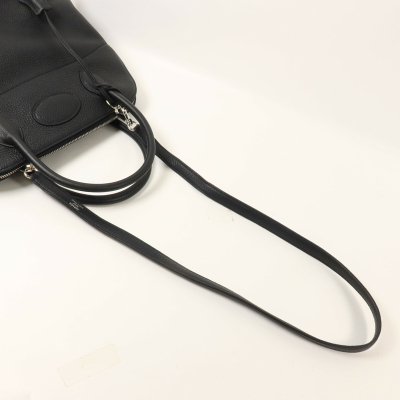 HERMES Clemence皮革Bolide 31手挽肩背兩用袋Noir-7