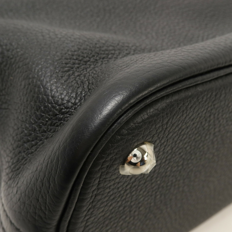 HERMES Clemence皮革Bolide 31手挽肩背兩用袋Noir-9