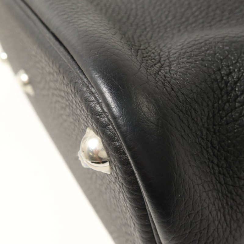 HERMES Clemence皮革Bolide 31手挽肩背兩用袋Noir-10