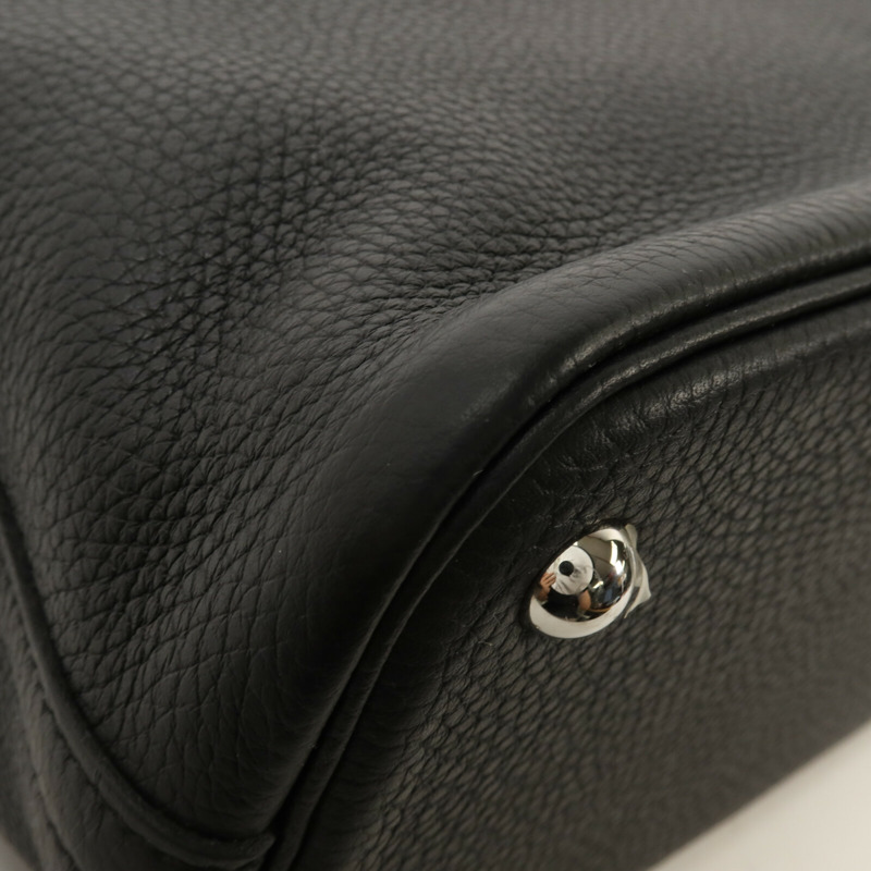 HERMES Clemence皮革Bolide 31手挽肩背兩用袋Noir-11