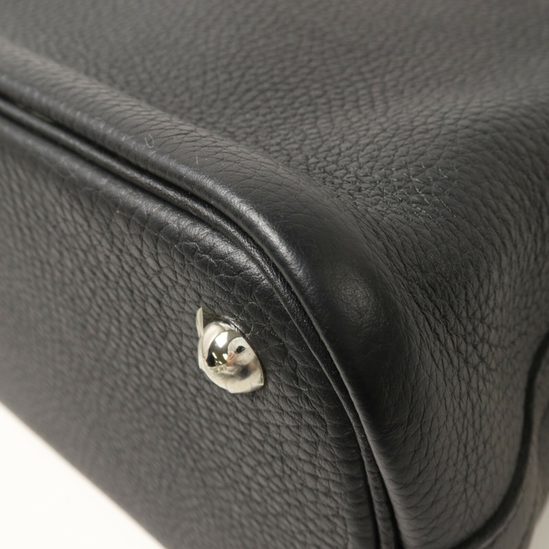 HERMES Clemence皮革Bolide 31手挽肩背兩用袋Noir-12