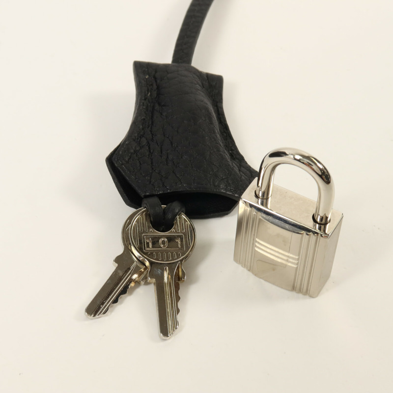 HERMES Clemence皮革Bolide 31手挽肩背兩用袋Noir-13
