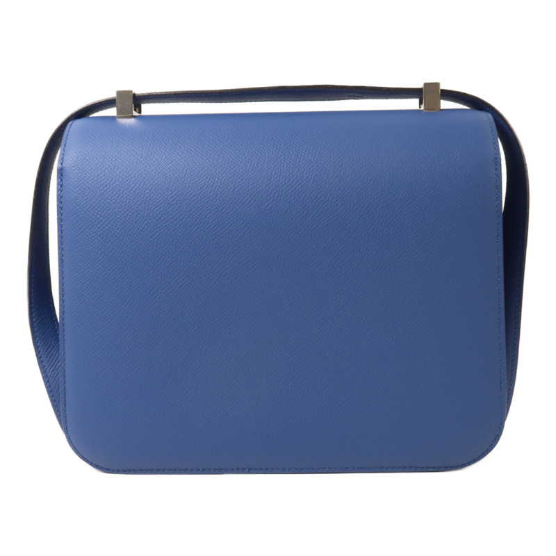 HERMES Epsom皮革Constance 24肩背袋Blue Agate/Gris Mouette-1
