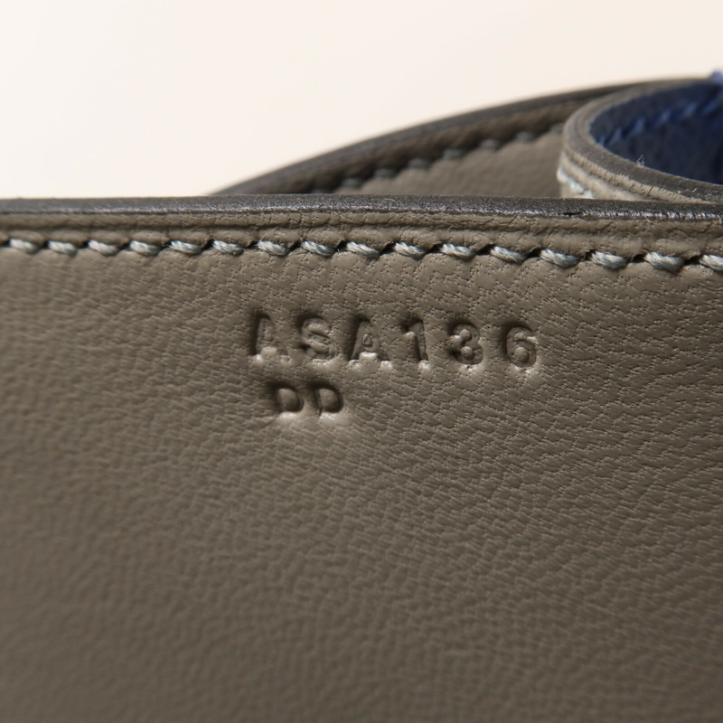 HERMES Epsom皮革Constance 24肩背袋Blue Agate/Gris Mouette-6