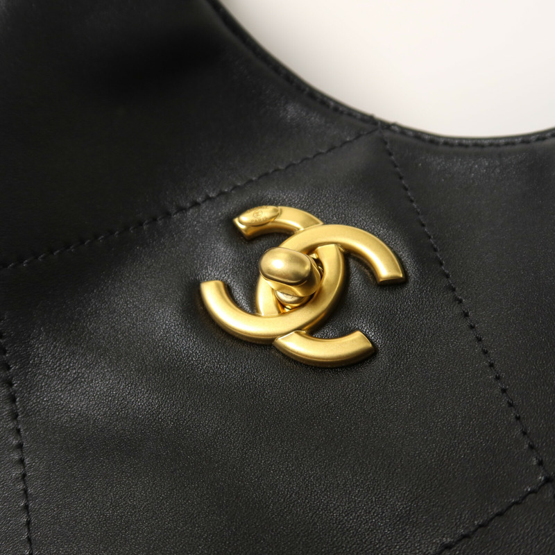 CHANEL 羊皮皮革25S Maxi Tote鏈帶手挽袋-9